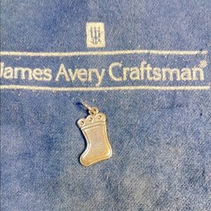 Retired James Avery Silver Christmas Stocking Jewelry Charm